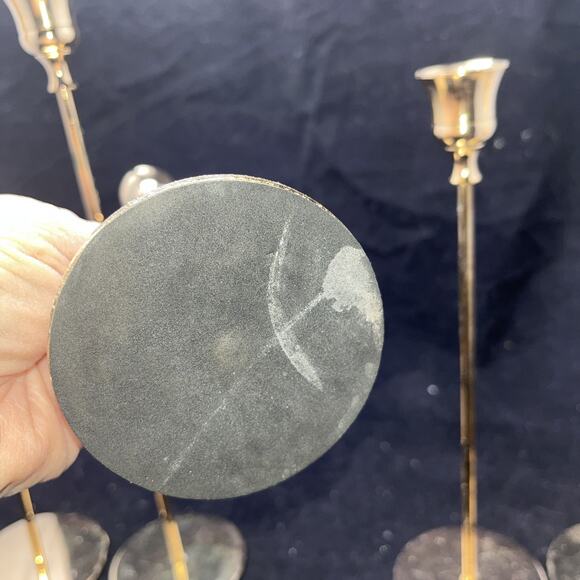 6Vintage Brass Candlestick Taper Candle Holders Wedding Holiday 2each 13” 11” 9” - Picture 6 of 9